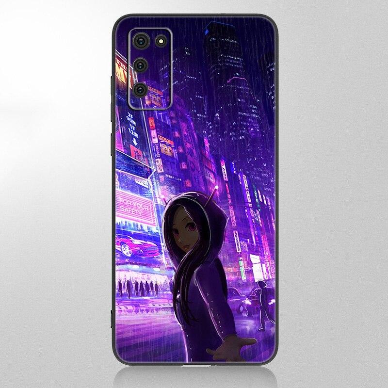 

Чехол Vaporwave Glitch с аниме для Samsung Galaxy A12 A02S A22 A32 A52 A72 A71 A51 A41 A31 A21 A11 A50 A70 A10S A20S, черный чехол Samsung A72
