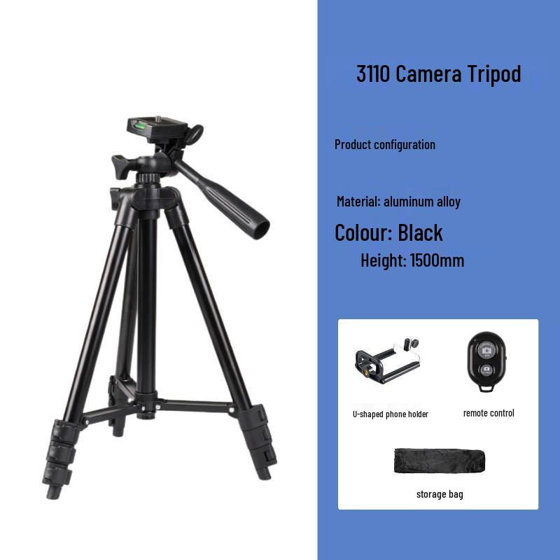 Aluminum Mobile Phone Holder & Projector Stand with Remote Control Tripod for Outdoor Shooting & Live Streaming