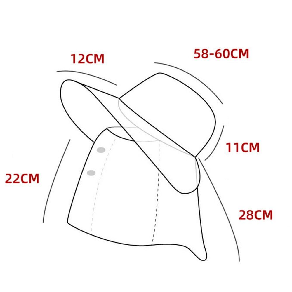 Sunscreen Bucket Hat Wide Brim Ponytail Hats New Tea Picking Cap  Outdoor