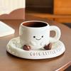 Small Feet High-Value Cup Cute Milk Cup Ceramic Water Cup Mug Office Coffee Cup With Saucer