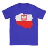 Poland Flag Map With Coat Of Arms T Shirt Beach Casual T Shirts 100 Cotton Trending Tshirt For Unisexs Shortsleeve Casual Tees