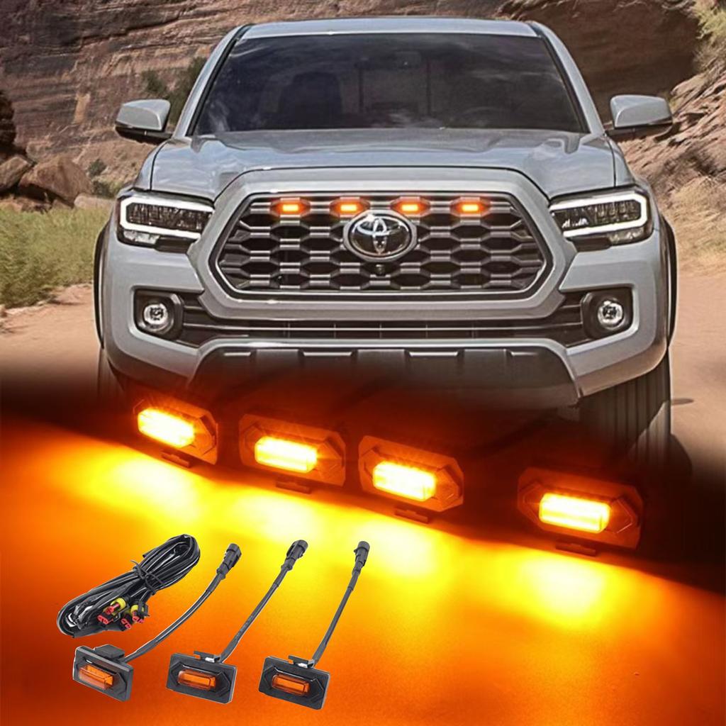 New Tacoma Front Grille Lights TACOMA TRAD Sports Version Off-road Version Front Grille Small Yellow Lights