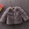 Mädchen Kunstpelzmantel Winter Kinder Mädchen Langarm Weihnachtsjacke Warme Kinder Mädchen Mantel Mädchen Oberbekleidung Kleidung