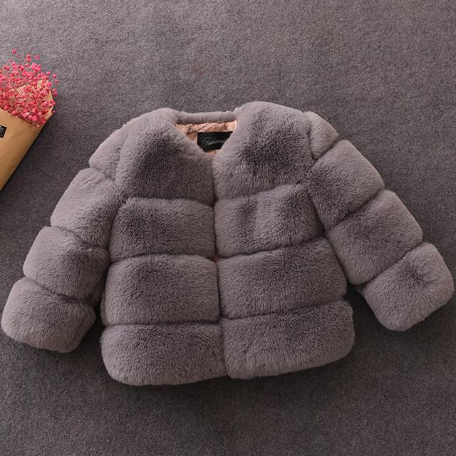 Mädchen Kunstpelzmantel Winter Kinder Mädchen Langarm Weihnachtsjacke Warme Kinder Mädchen Mantel Mädchen Oberbekleidung Kleidung