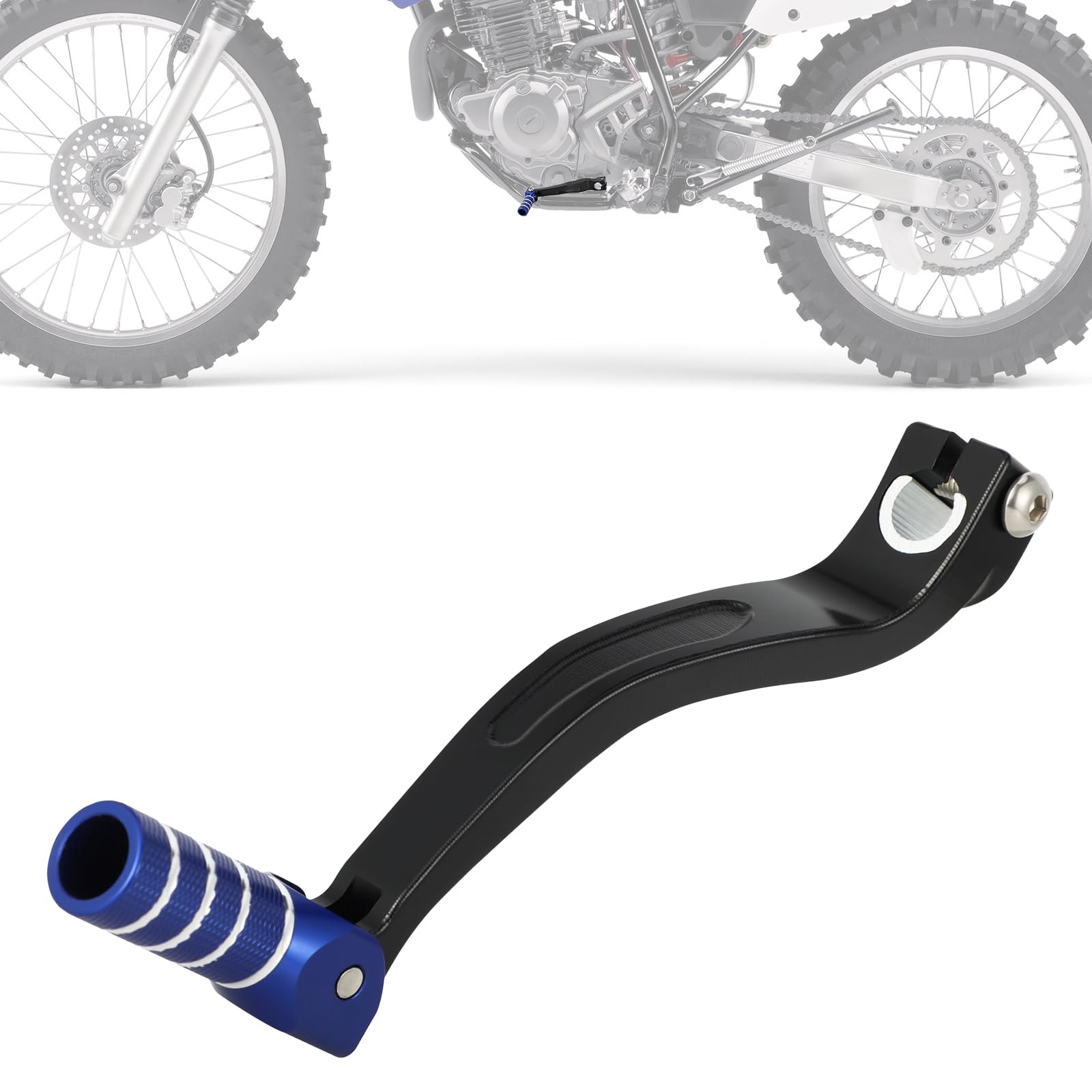 Мотоциклетная педаль переключения передач JFG, Алюминиевая, Нескользящая, Складная, Совместима с TTR230 (2005-2025) - синий