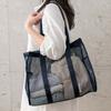Portable Large Capacity Storage Bag Ultra Light Foldable Beach Bag Mesh Material Travel Organizing Bag Travel