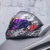 LVS motorcycle off-road helmet racing double lens flip open helmet DOT