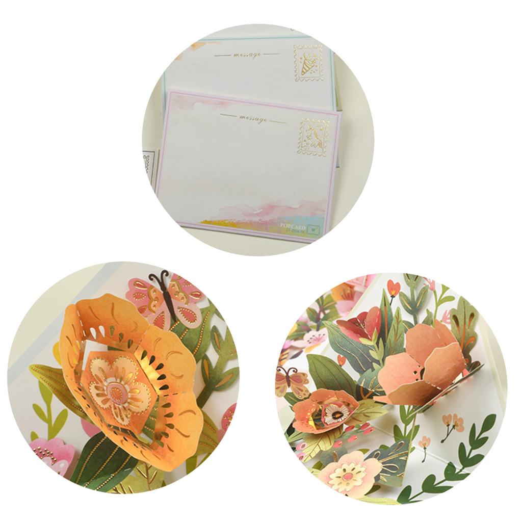 Elegant 3D Flower Greeting Card Versatile Gift Card for Birthdays, Thank You, Holiday Celebrations Crafted with Paper