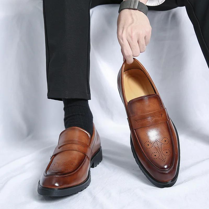 Luxus Herren Business-Schuhe Klassisch Italien Spitze Leder Schuhe Oxfords Formelle Business-Schuhe für Herren Hochzeitsschuh Zapatos Hombre