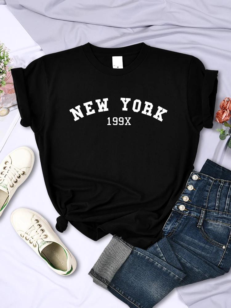 Brand Short Sleeve Casual Comfortable Tee Shirtsport Summer T-Shirts New York Personality Letter T Shirt Womens Fashion