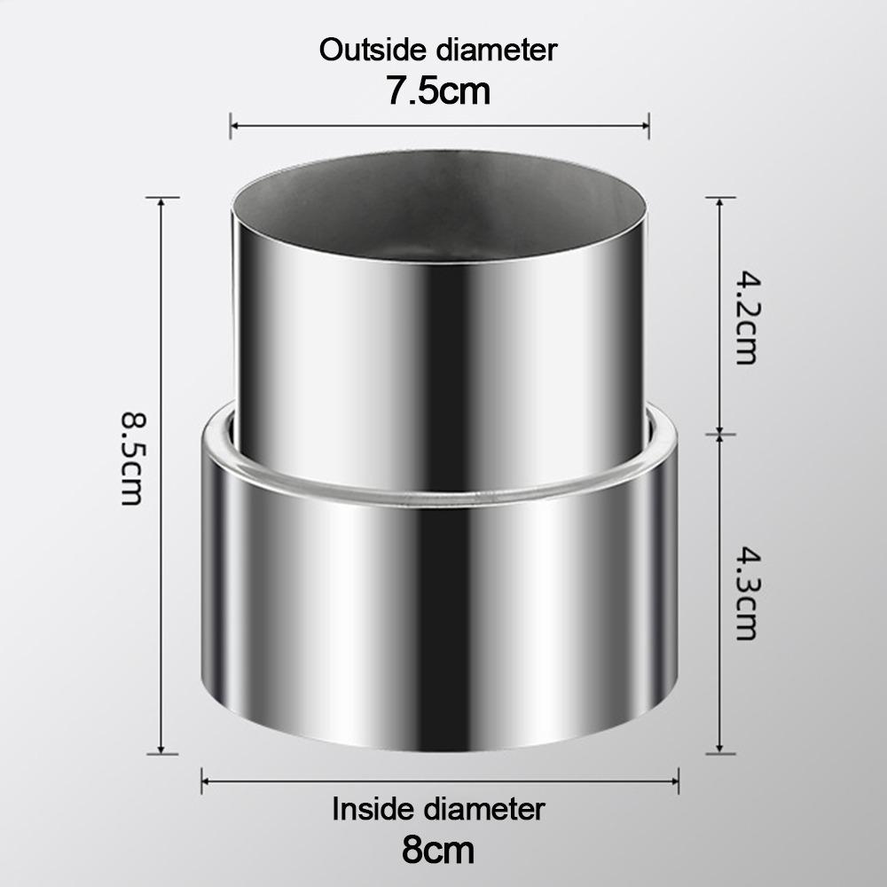 Stainless Steel Ventilation Pipe Fittings Multiple Sizes Ducting Connector