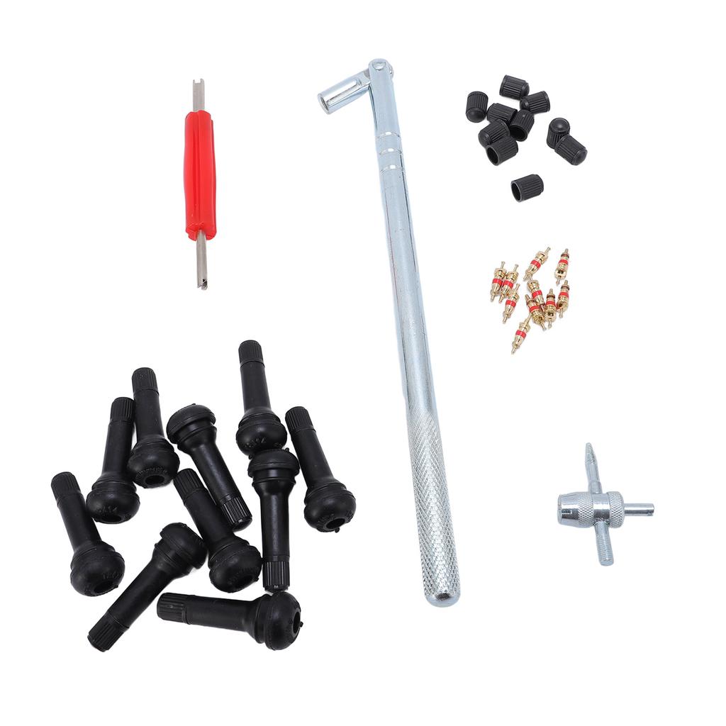 33 Stück Ventileinsatz-Installationsset Mühelose Anwendung Auslaufsicher Ventildüse Ventilkappenset für Fahrrad