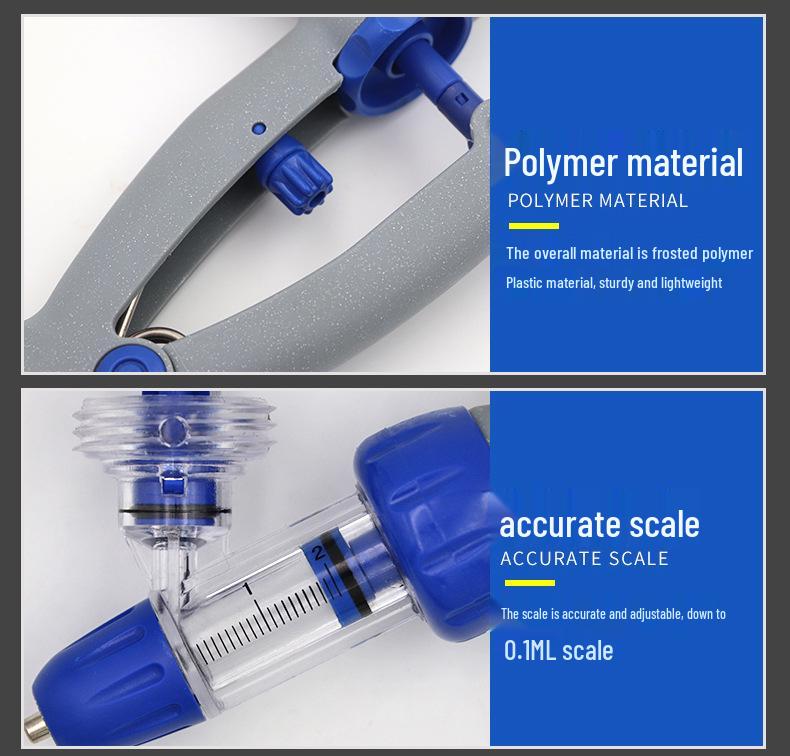 Veterinary Syringe for Continuous Vaccine Injection In Pigs, Cattle, Sheep, Poultry