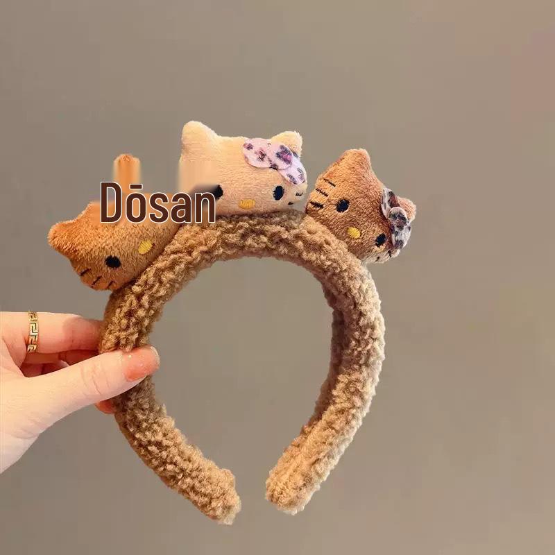Adorable 2024 Cartoon Hair Tie & Plush Headband Set for Women - Cute Hair Accessories & Gift