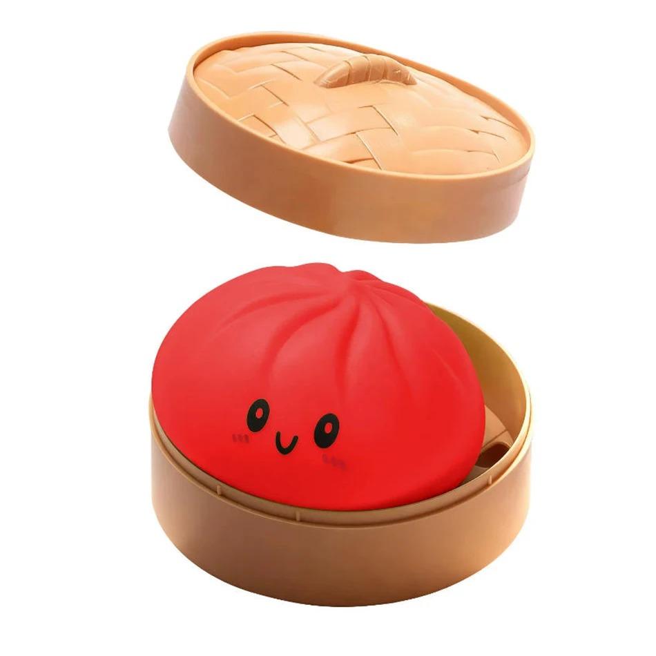 6 Style Colorful Simulated Dumpling Squishy Relaxing Antistress Random With Box Dumplings Sensory Squeeze Toy
