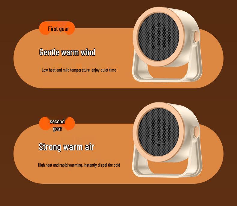 Compact Energy-Saving Desktop Heater: Fast & Efficient Warm Air Blower for Home & Office