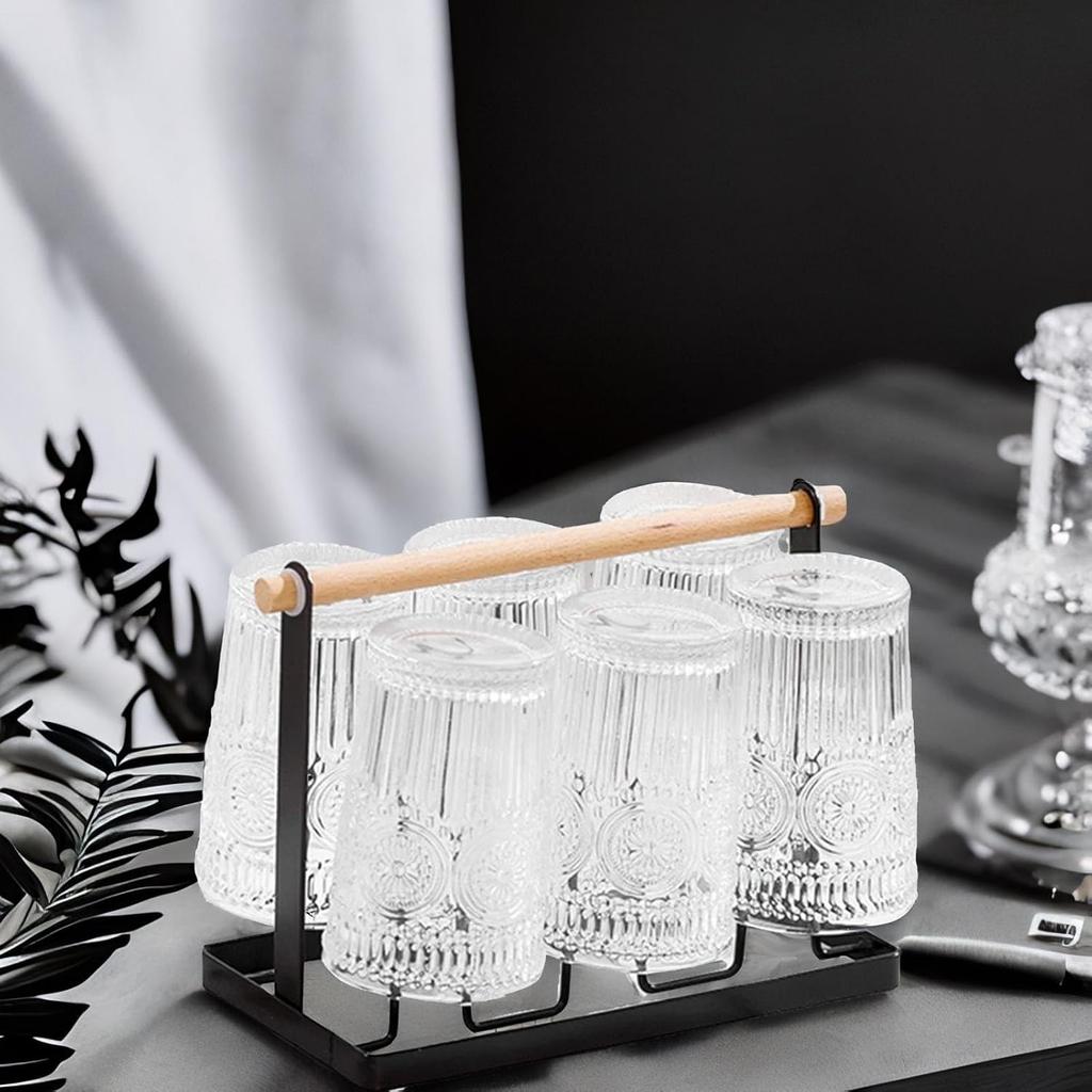 Simple And Stylish Glass Cup Organizer For Space Saving Cup Drying Rack Cup Holder Kitchen Mug