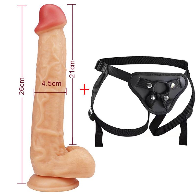 MoDi Huge XXL Realistic Dildo Strap On Soft Dick Strapon Suction Cup Penis Sex Toys