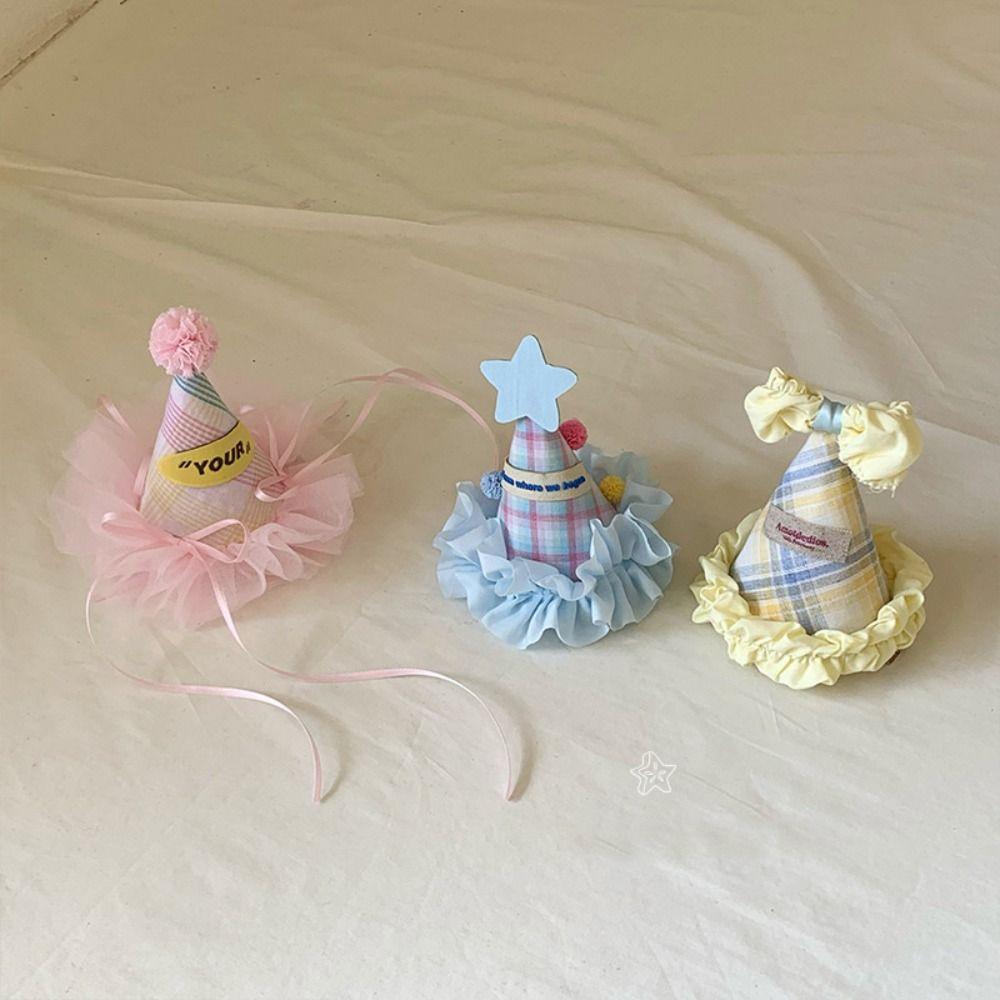 

Bow Birthday Hat Hairpin Sequin Birthday Cap Lovely Birthday Crown Children s Style 1