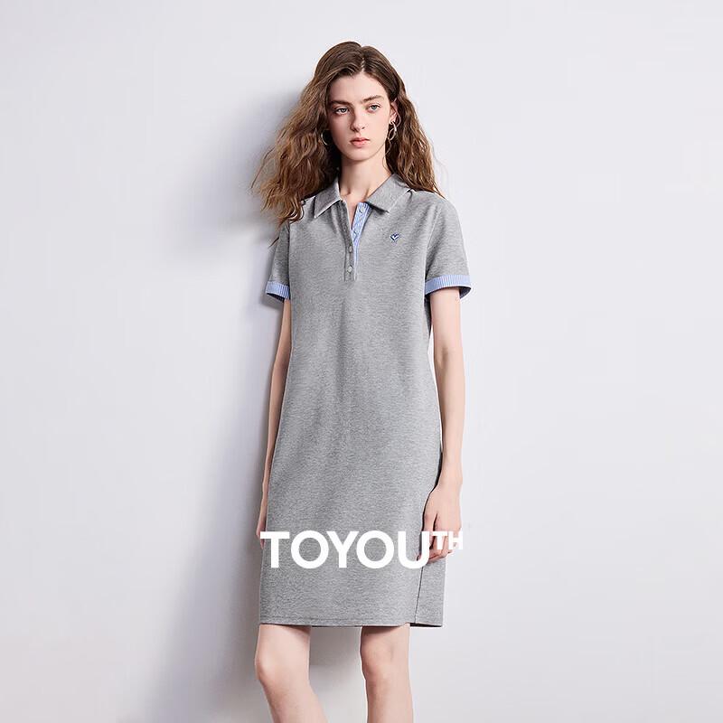 Chuyu Women s Retro Pique Polo Midi Dress L