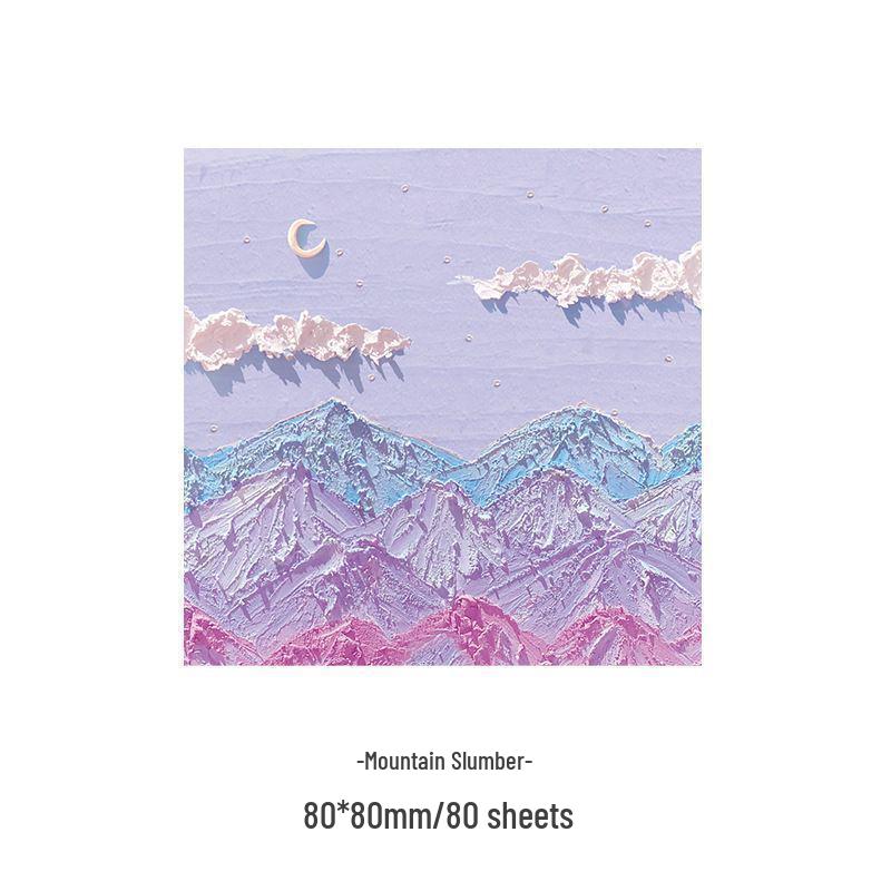 3D Oil Pastel Sticky Notes - Korean Ins Style Planner Notepads