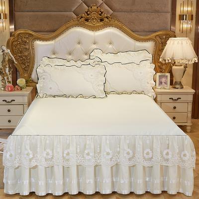 Lace Bed Skirt Four Seasons Skin-Friendly Princess Style Lace Non-Slip Bedspread Mattress Protective Cover