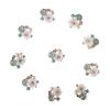 10pcs Flower Rhinestones Buttons Pearl Button Diamante Crystal Bow Wedding Bride Holding Scrapbooking Accessories Apparel Sewing