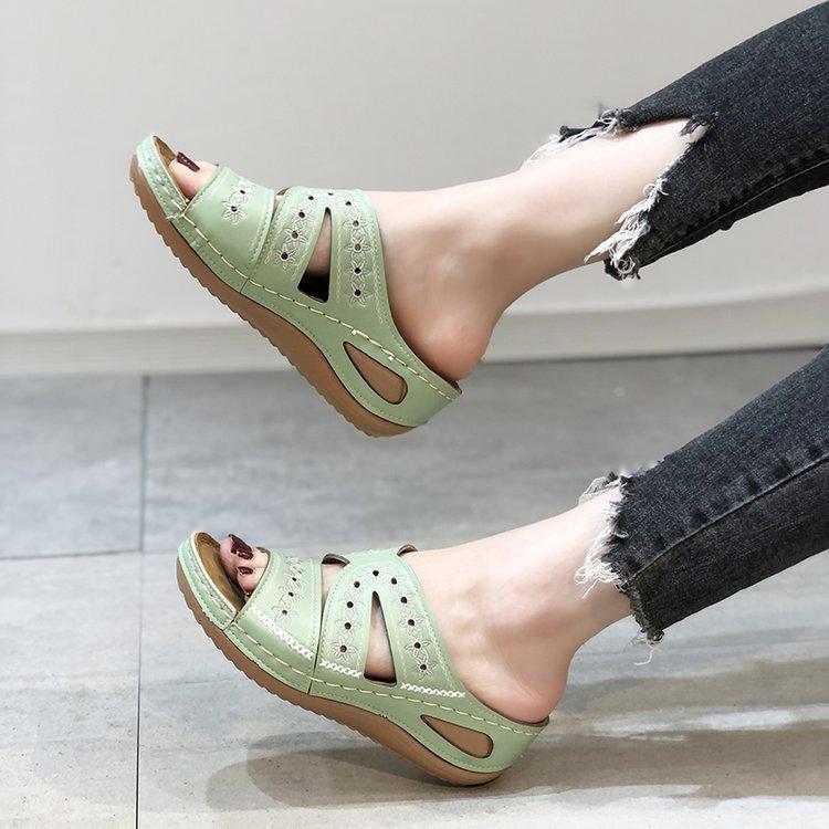 Sandals 2024 New Wedge Heel Platform Sandals Women's Shoes Large Size Slippers Women's