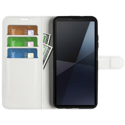 For Sony Xperia 10 VI Case Litchi Texture Leather Wallet Phone Cover