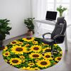 1pc Sunflower Field Office Round Area Rug, Under Office Chairs Bedroom Living Room Home Decor, Room Deco, Available In Various Sizes A1014028