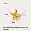 European and American ins plated 18K gold stainless steel starfish dragonfly geometric opening ring exaggerated design waterproof ring female