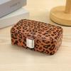 Leopard Print Jewelry Box With Pu Leather And Velvet For Travel And Gift Giving