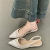 Fashion 2025Summer Pointed Toe Women's Flats Sandals Fashion Shallow Slip On Singbacks Mules Party Dress Shoes for Ladies