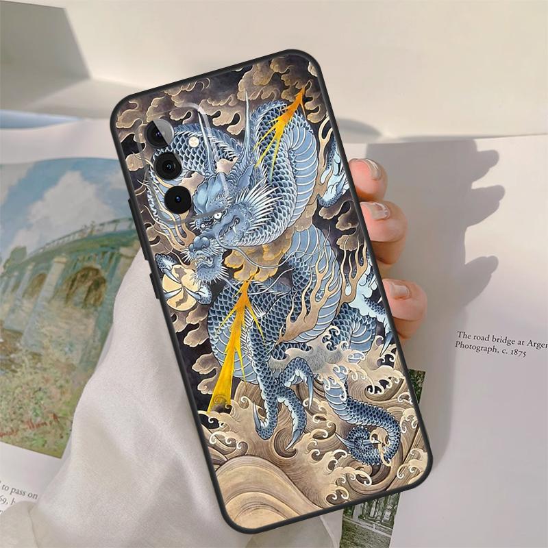 Japanese Dragon Case For Samsung Galaxy A13 A33 A53 A34 A54 A14 A15 A16 A26 A36 A56 A12 A32 A52 A06 A35 A55