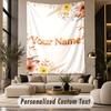 Floral (77) Theme Custom Tapestry Personalized Custom Name Text Wall Hanging Tapestry Home Decor Background Cloth