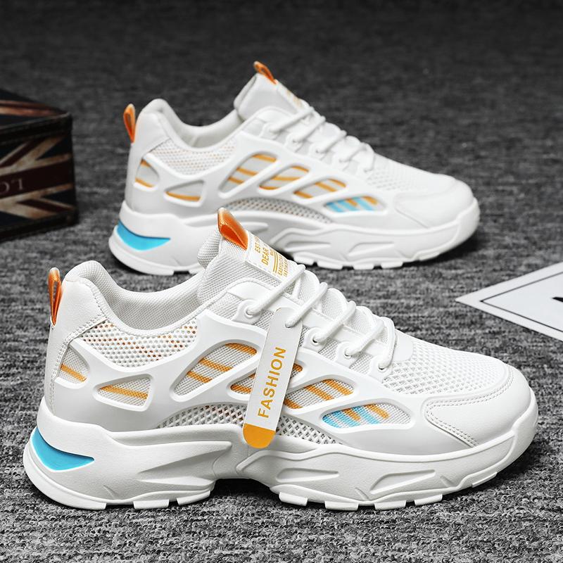 Men's Breathable Sports Casual Mesh Shoes Summer Soft Sole Anti Slip Outdoor Running Shoes Student Fashion Trendy Urban Shoes
