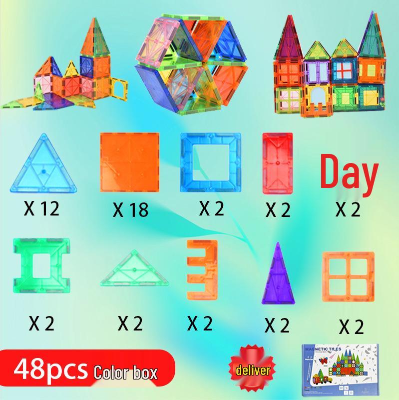 Multicolor Magnet Track Building Blocks for Kids: Educational Assembly Toys for Boys and Girls
