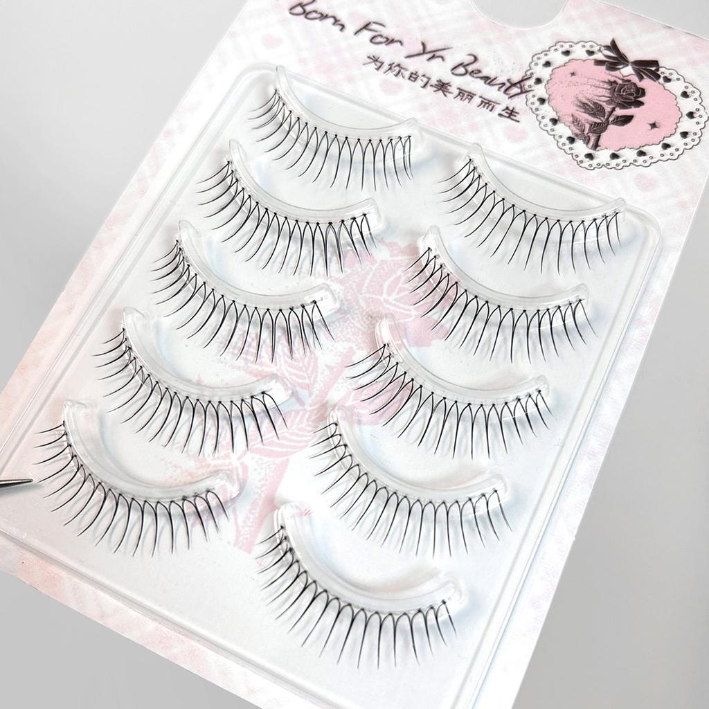Thin Band Strip Wispy Fake Lashes Fluffy Natural Wispy Lashes For Work Birthdays Parties Travel