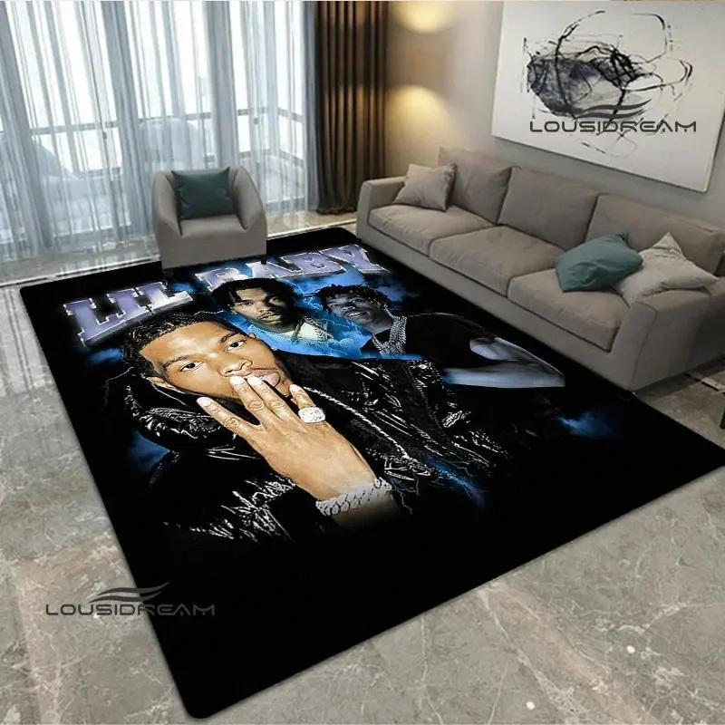 2026 Hip-hop singer Lil Baby carpet Non-slip carpet Yoga mat carpets for living room area rug Door pad anime rug birthday gift