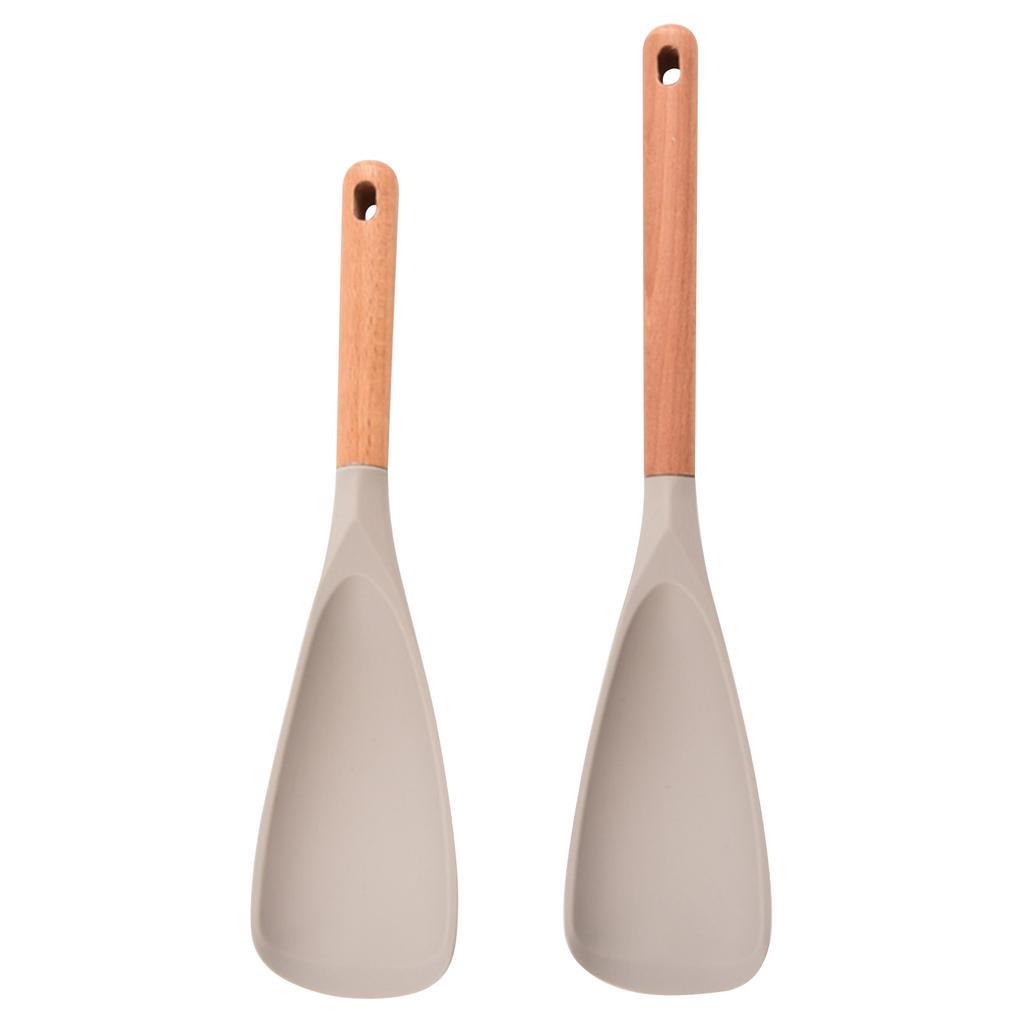 Multifunctional Silicone Kitchen Utensil, 2-in-1 Multifunctional Spatula, Can Be Used For Cooking And Serving Food (small + Large Size).