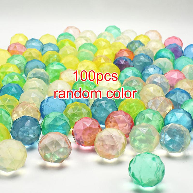 100pcs Mini Colorful Bouncy Balls Children Party Favors Elastic Jump Balls Toys Float Ball Egg Twisting Machine Toy for Kids TMZ