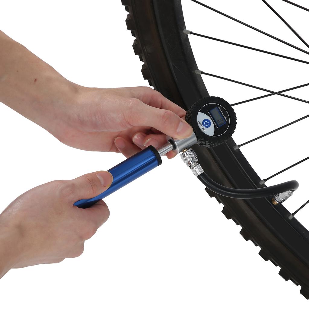 LCD Digital Display     Pump Portable Aluminium Alloy Manual Riding Equipment