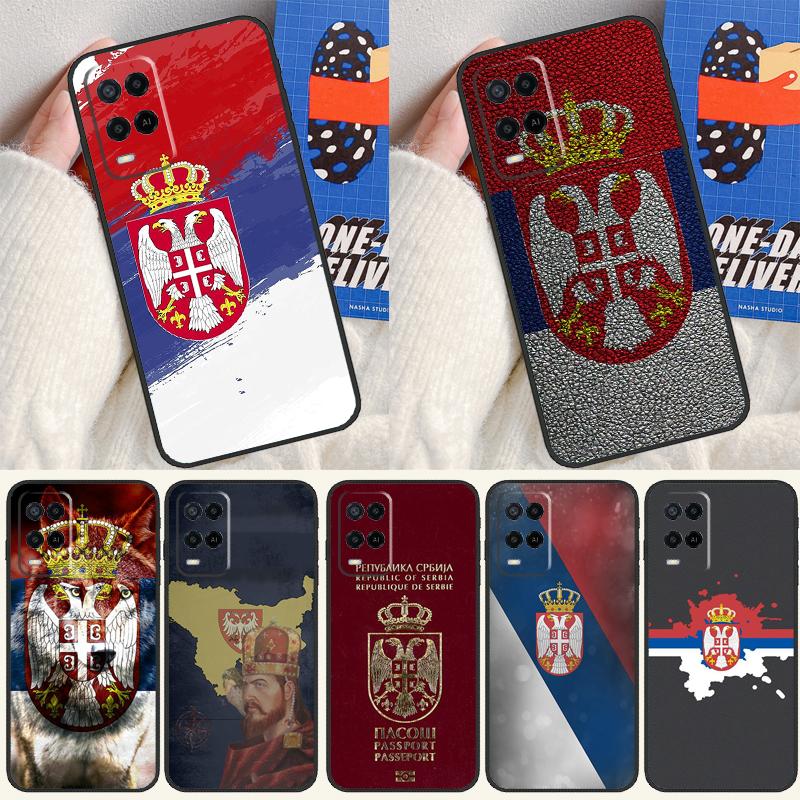 Flagge von Serbien Serbischer Case Für Oppo A16 A76 A96 A58 A78 A98 A5 A9 A91 A15 A17 A77 A52 A72 A74 A94 A54S A57S Hülle