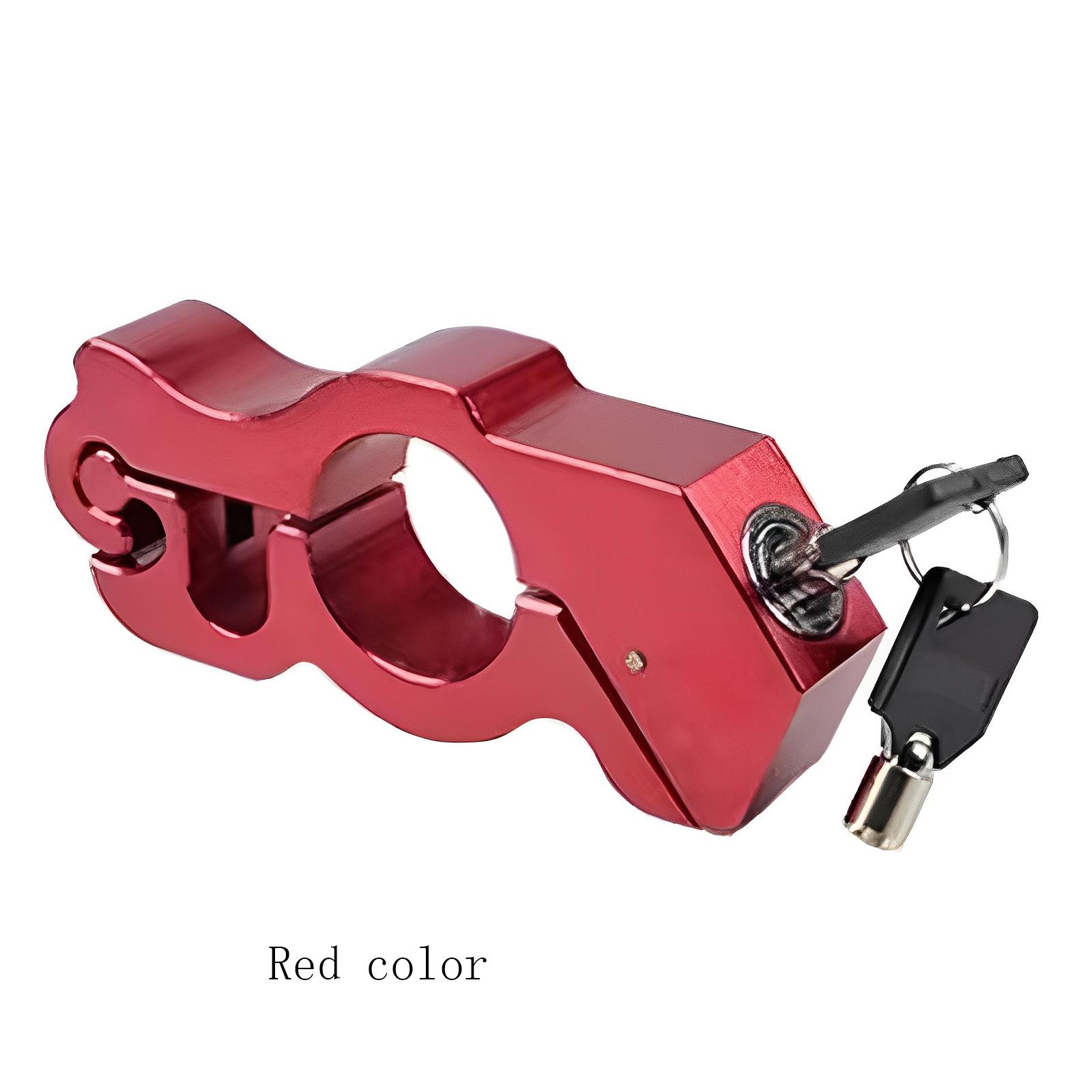 

Universal Handlebar Lock for Motorcycle & Electric Bike – Anti-Theft Steering Immobilizer, Durable Alloy Body with Double Keys