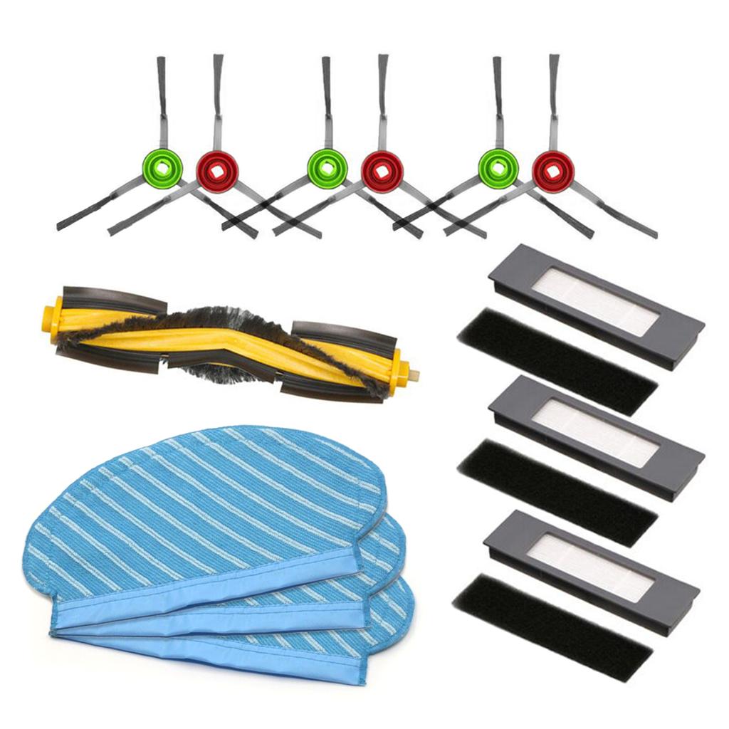 Filter Brush Mop Cloth Set Pack of 13 Accessories Kit Replacement for Ecovacs Deebot Ozmo 920 950