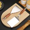 Edelstahl Kochspatel Holzgriff Steak Bratwender Pizza Pfannkuchen Rindfleischwender Schaber BBQ Utensilien