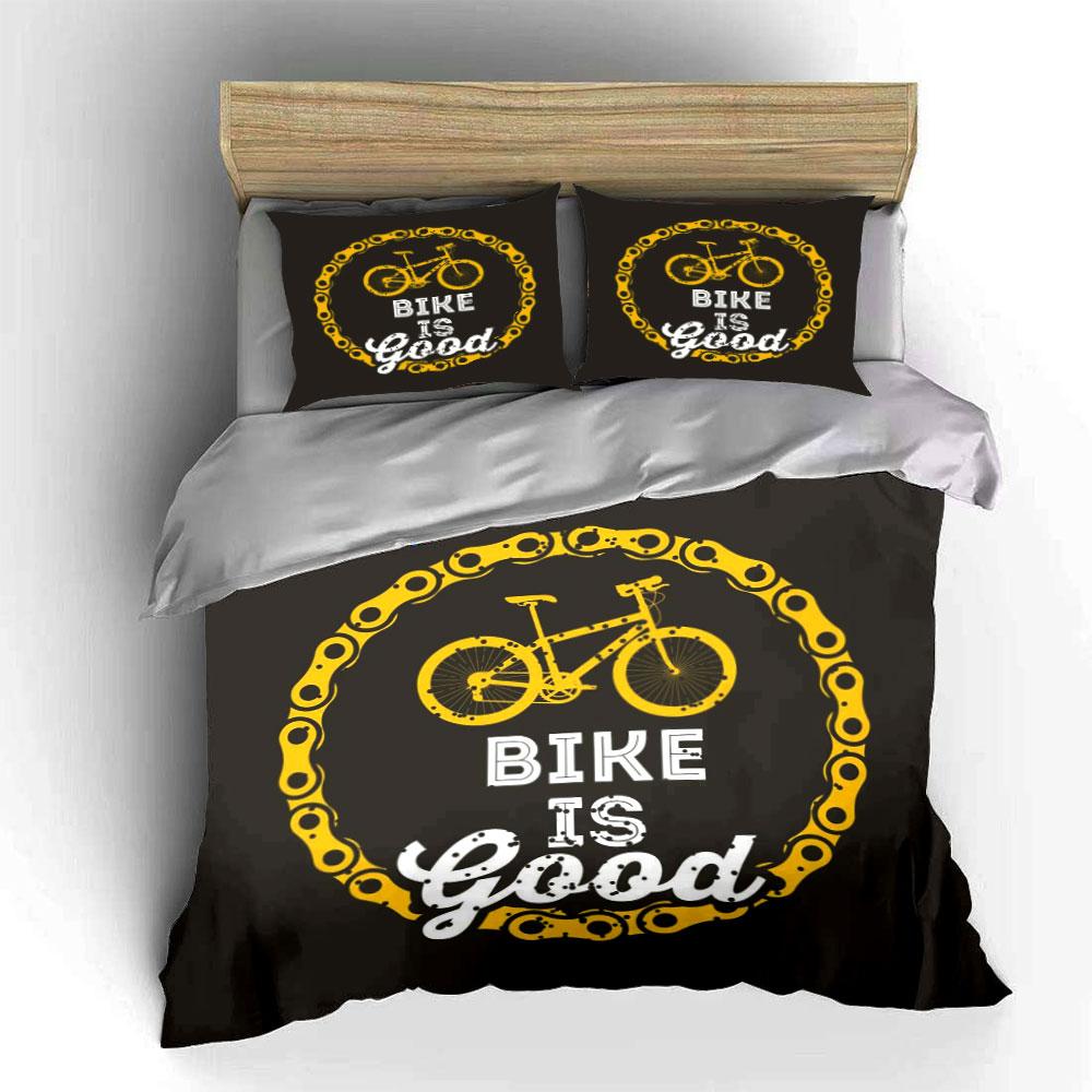 Yellow bicycle chain circle. Bedding sets Duvet cover sets Duvet covers Pillowcases(1*Duvet Cover 2*Pillowcases without duvet insert)