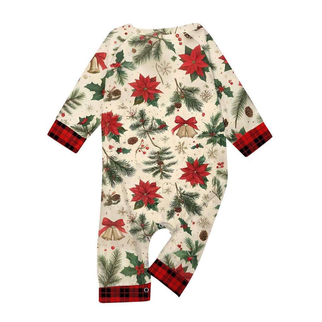 Christmas Prints Family Matching Long Sleeve Tops+Pants Set Family Matching Sets