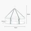 Foldable Clothes Drying Rack Mesh 3-Tier Lay Flat Hanger Space Saving With Hanging Hook Laundry Organizer Sweater Towel Socks
