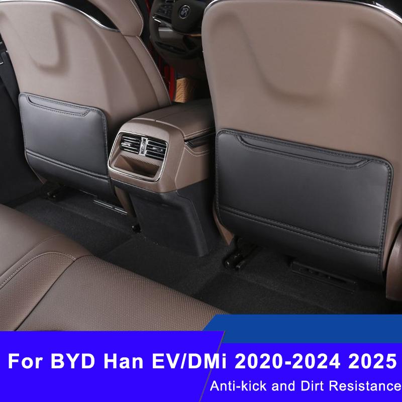 Car Seat Back Anti-Kick Pad Protector Cushion for BYD Han EV DMi 2020 2025 2025 2025 2025 2025 Anti-Dirty Mat Auto Accessories
